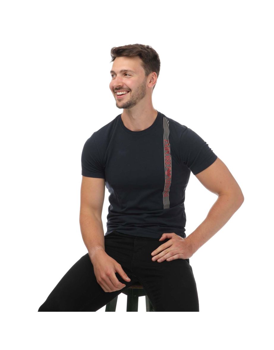 Men's Emporio Armani Loungewear T-Shirt in Blue - 3