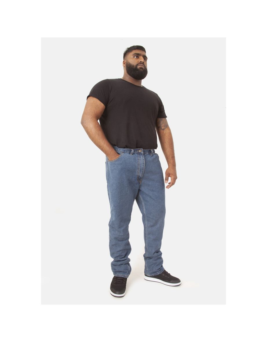Duke Mens Rockford Carlos Kingsize Stretch Jeans - Stonewash