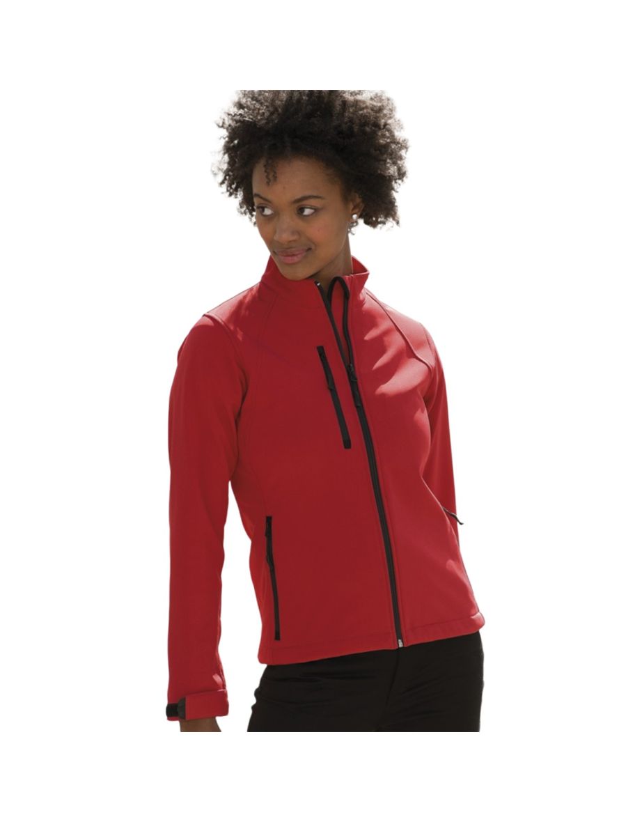 Jerzees Colours Ladies Water Resistant & Windproof Soft Shell Jacket - Classic Red - 2