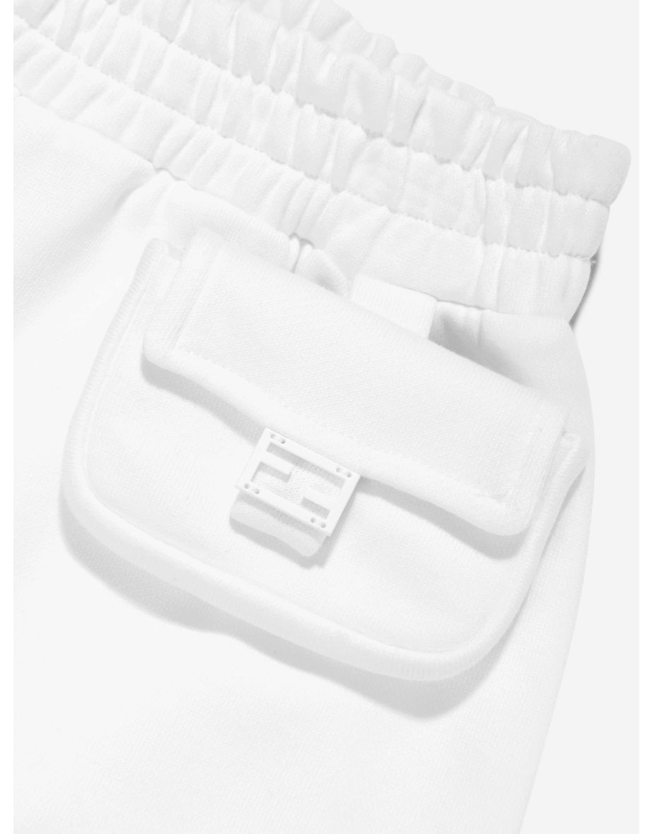 Girls Baugette Pocket Shorts in White - 3
