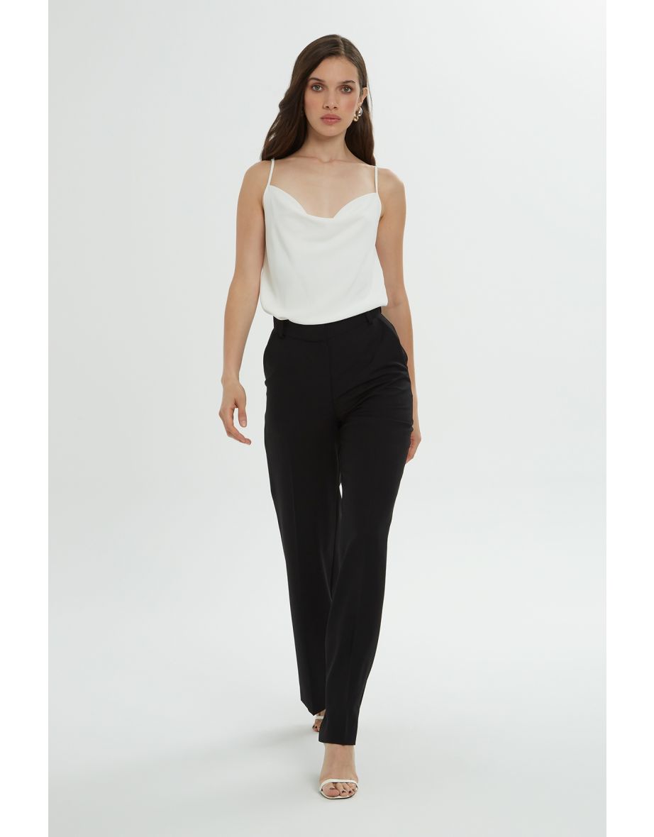 Cowl Neck Sleeveless Blouse Off-White