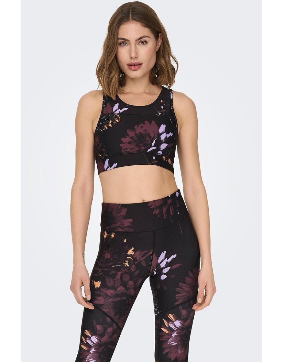 Emo Floral Sports Bra