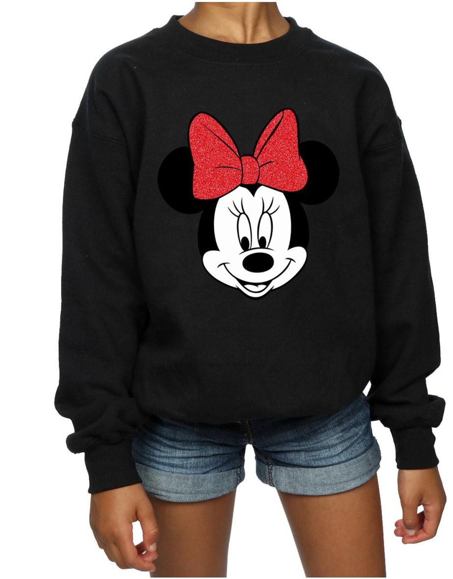 Disney Girls Minnie Mouse Head Cotton Sweatshirt - 3