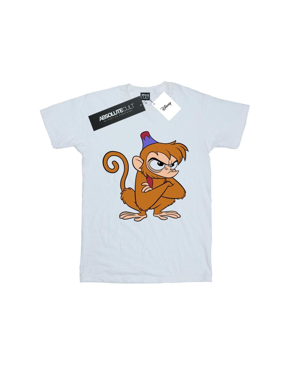 Disney Mens Aladdin Angry Abu T-Shirt - White