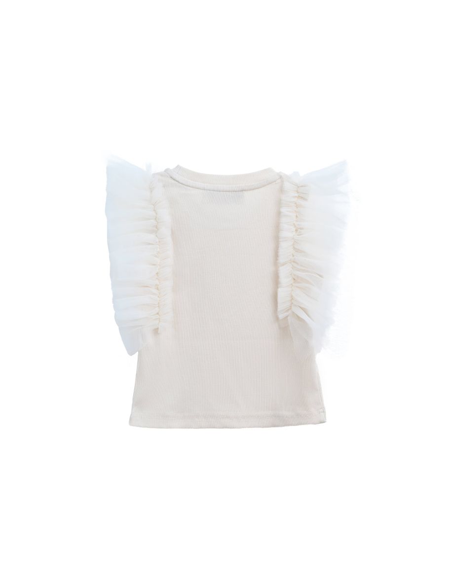 Champagne Tulle Frill T-Shirt - 2
