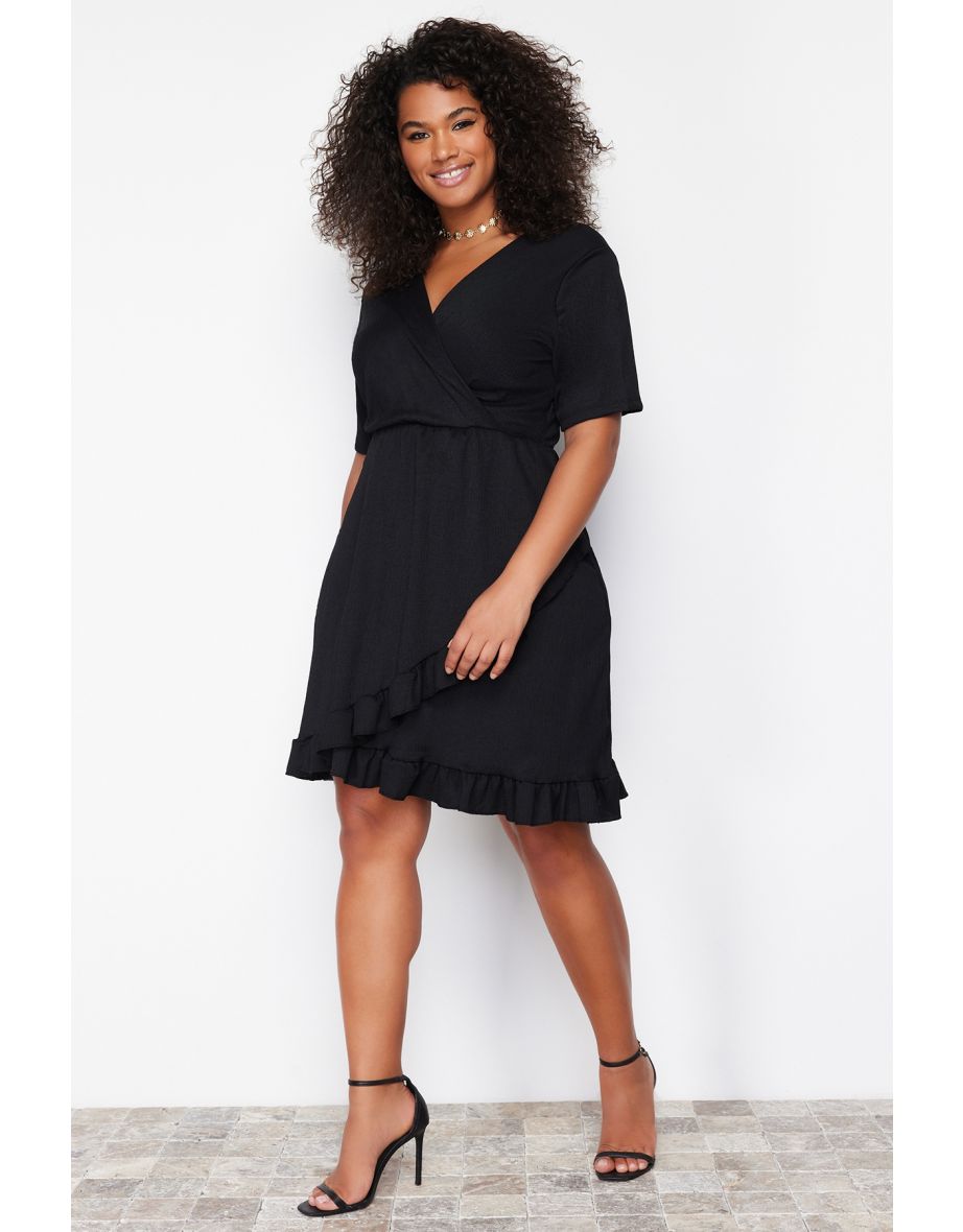 Trendyol Curve Plus Black Column Midi Dress - 7