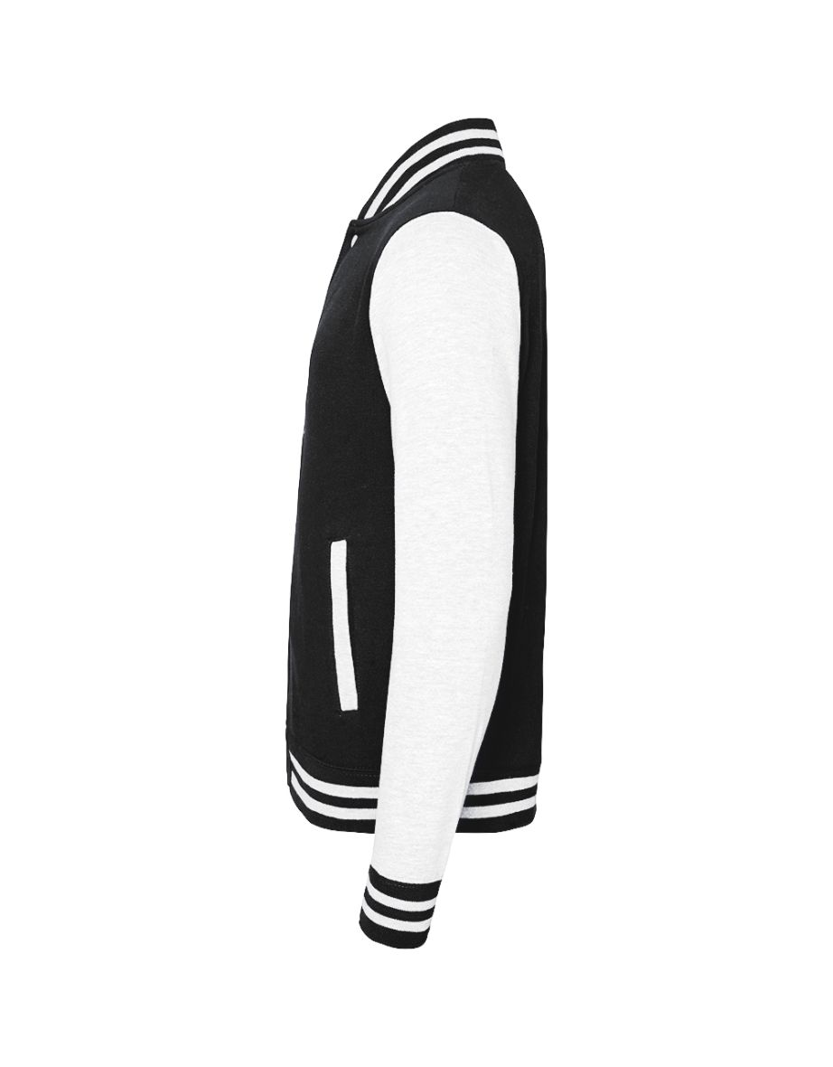 Awdis Unisex Varsity Jacket - Jet Black /White - 2