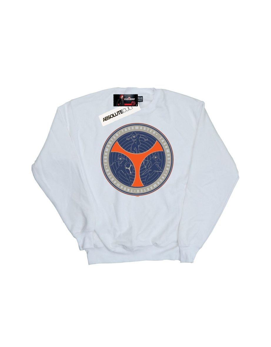 Marvel Boys Black Widow Movie Taskmaster Shield Poses Sweatshirt - White - 1