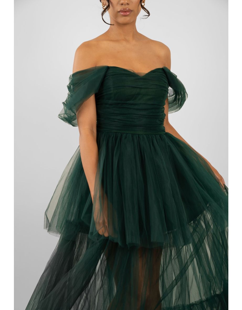 Sydney Maxi Dress in Forest Green - 2