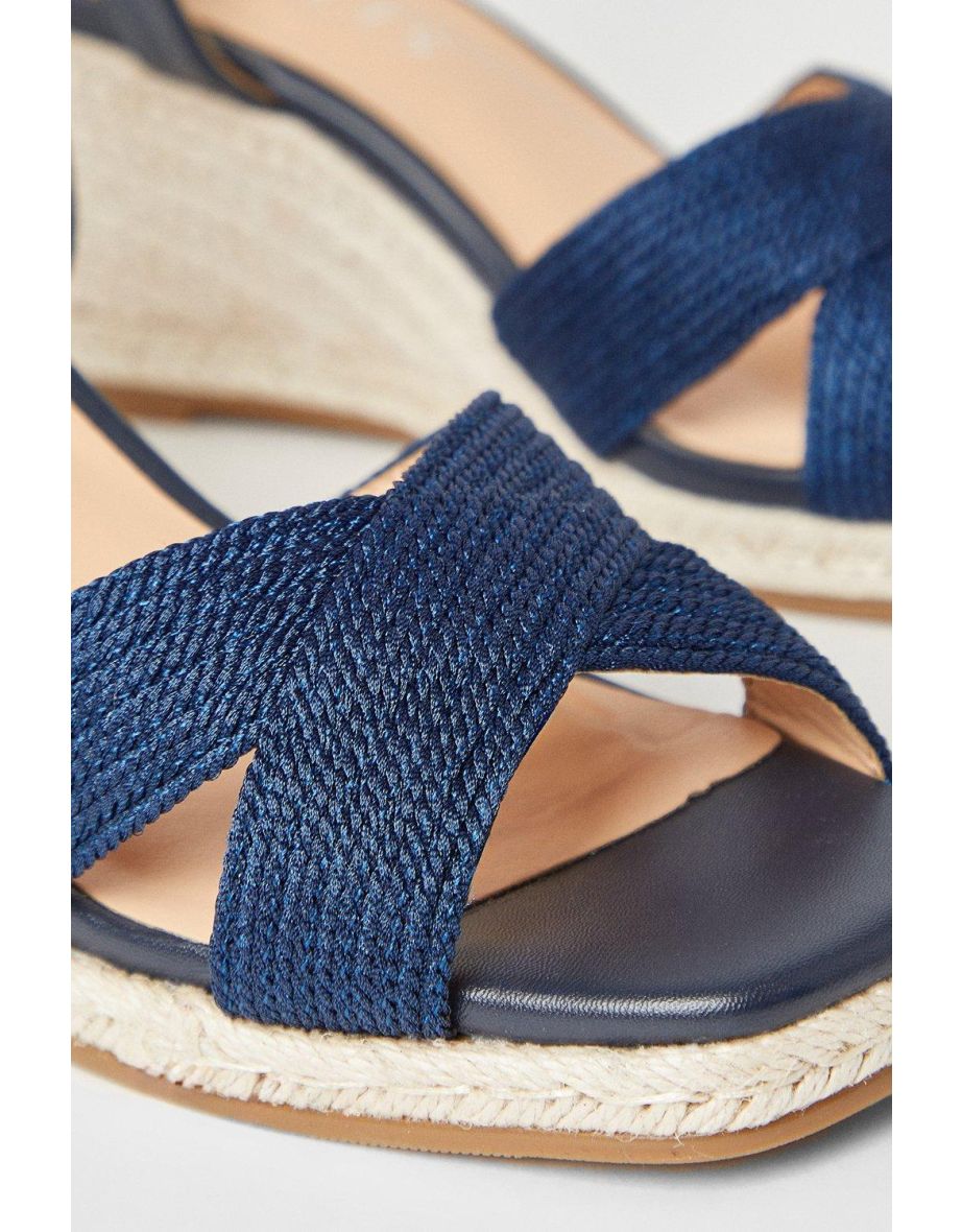 Roxanne Rope Detail Two Part Espadrille Wedge Sandals - 3