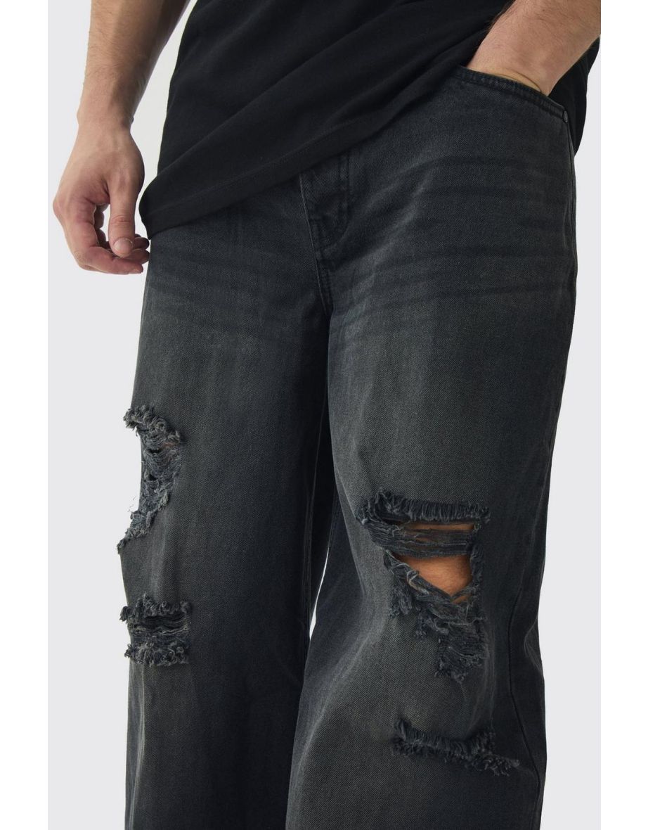 Tall Baggy Fit Super Distressed Jeans - 2