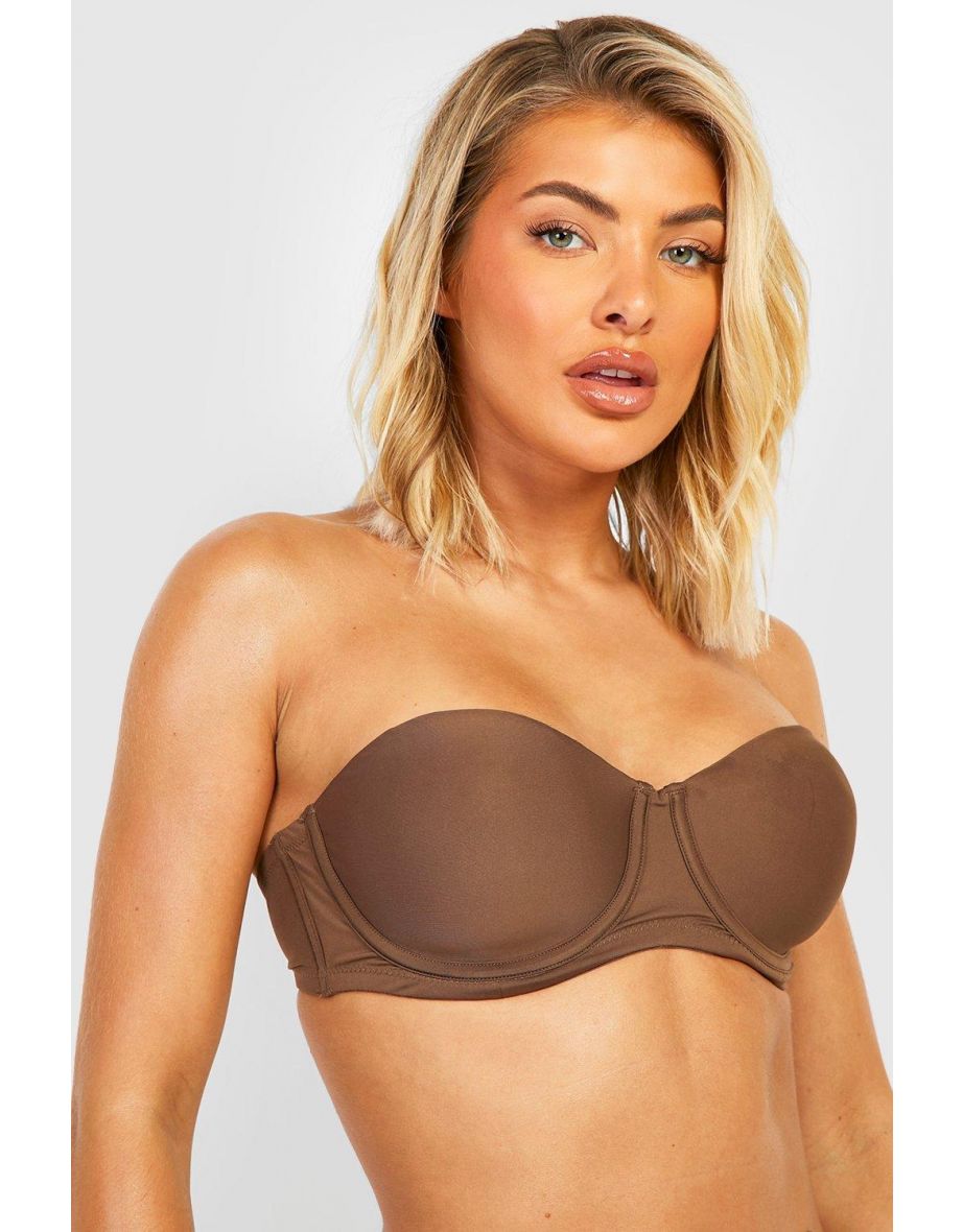 Fuller Bust Strapless Bra - chocolate - 2