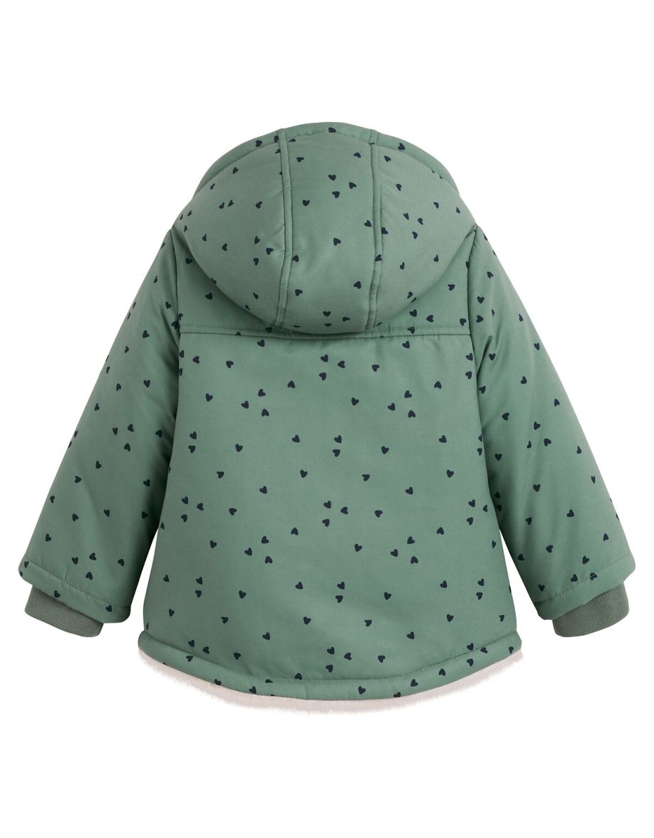 Recycled Warm Hooded Parka with Fluffy Lining - 2