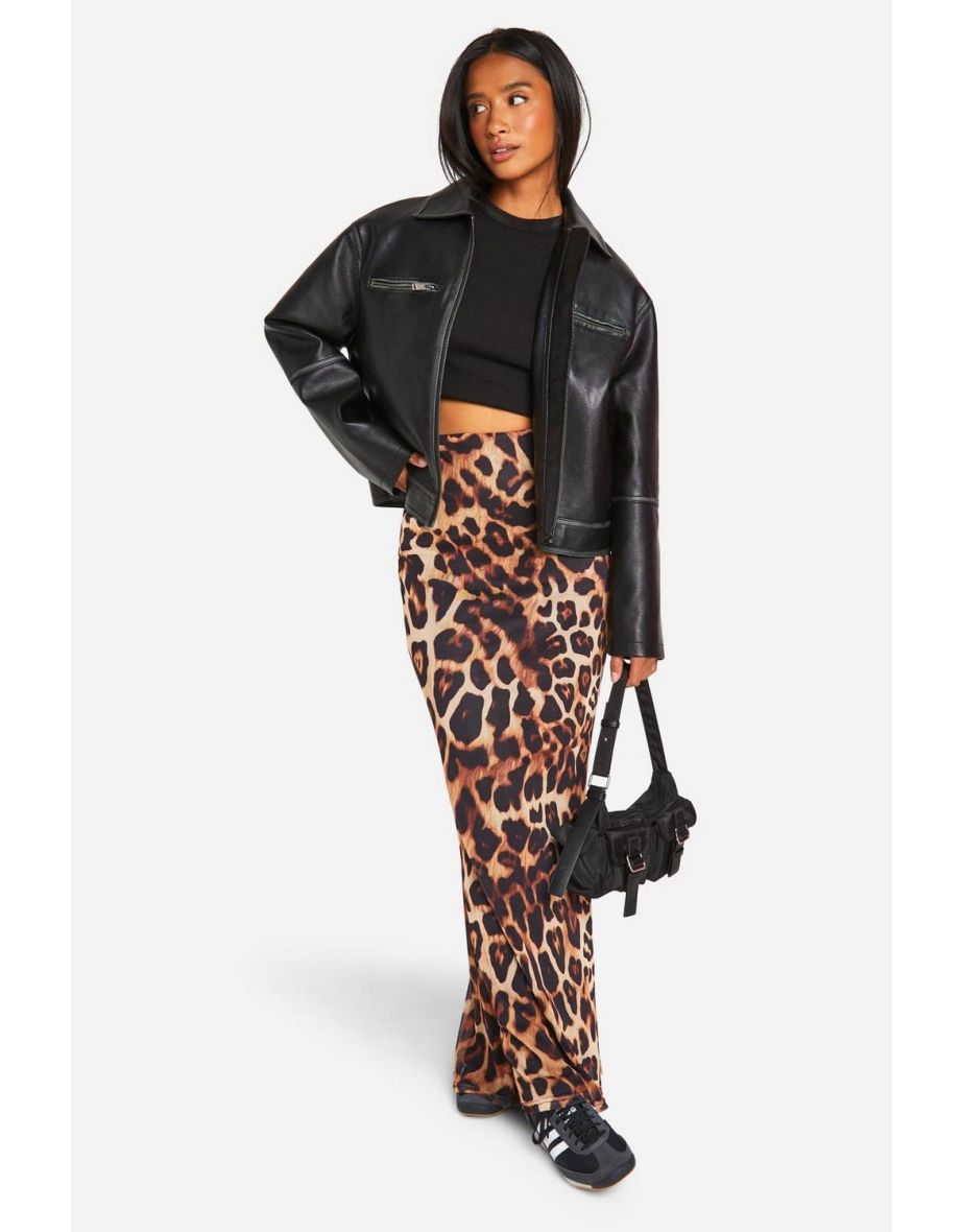 Petite leopard print skirt hotsell