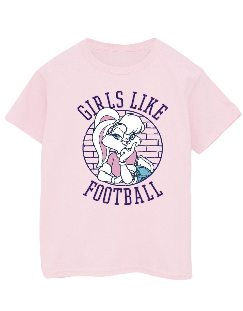 Looney Tunes Boys Lola Bunny Girls Like Football T-Shirt - Baby Pink