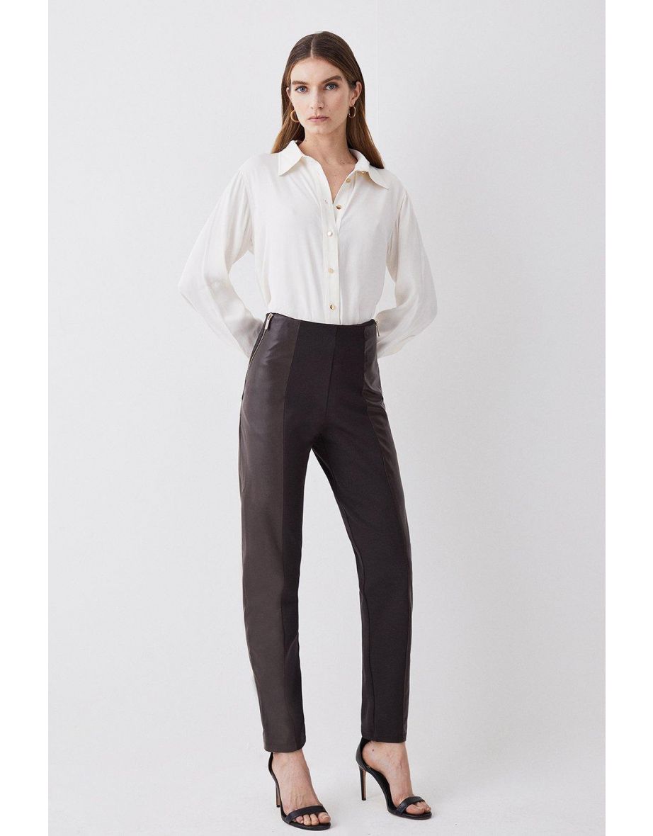 Shop Petite Ponte Pu Jodhpur Leggings Online in Oman VogaCloset