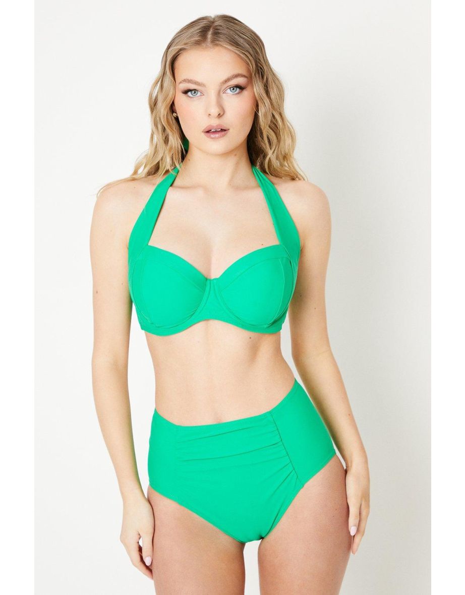 Dd+ Non Pad Balcony Bikini Top - bright green