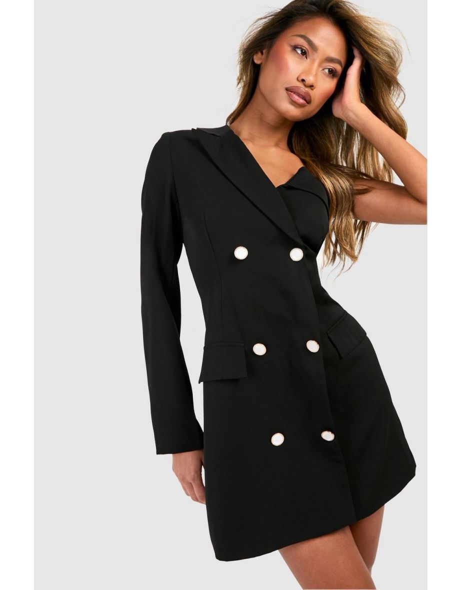 Black one shoulder blazer dress best sale