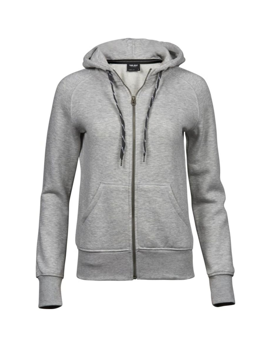 Shop Tee Jays Womens Ladies Fashion Zip Hoodie Heather Grey Online in Oman VogaCloset