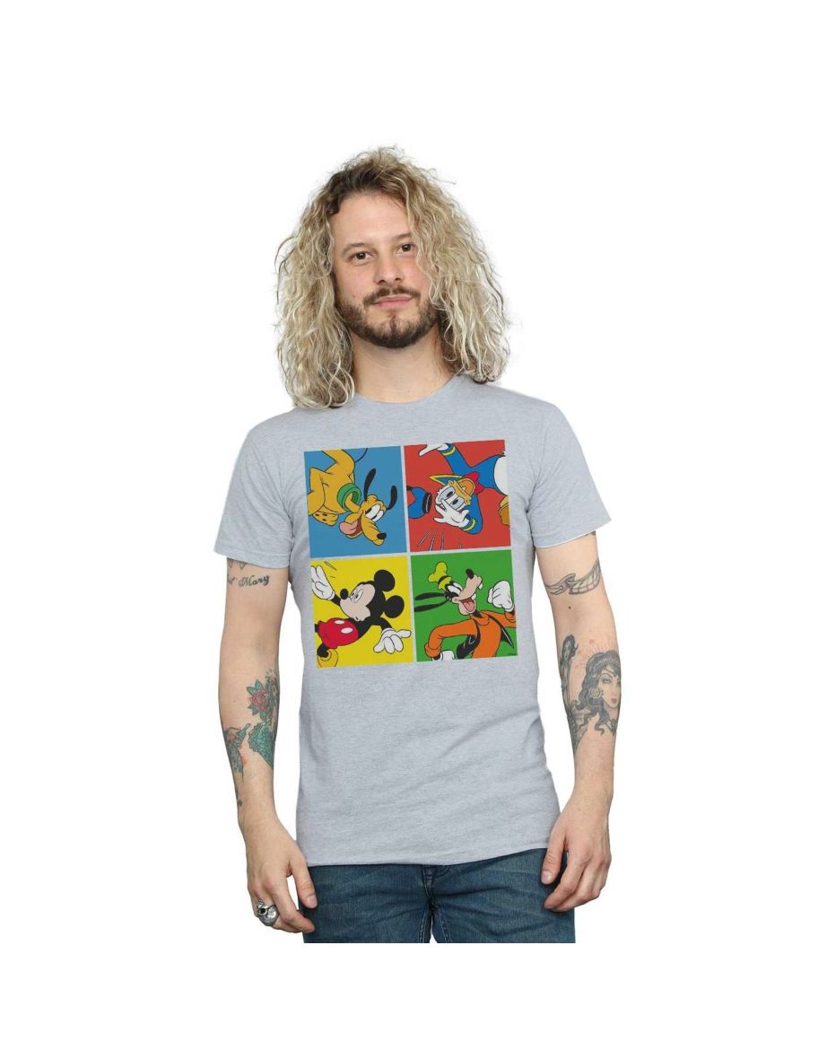 Disney Mens Mickey Mouse Friends T-Shirt - Sports Grey