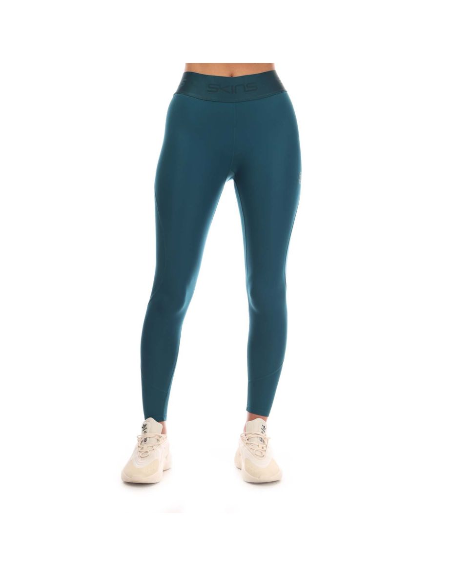 Women's Skins Series-2 Long Tights in Turquoise