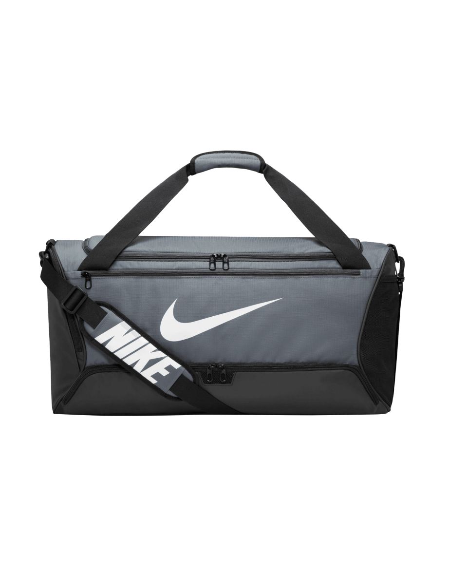 Shop Nike Brasilia Swoosh Training 60L Duffle Bag Iron Grey Black White Online in Bahrain VogaCloset