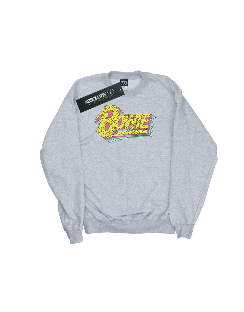 David Bowie Boys Moonlight 90s Logo Sweatshirt - Sports Grey