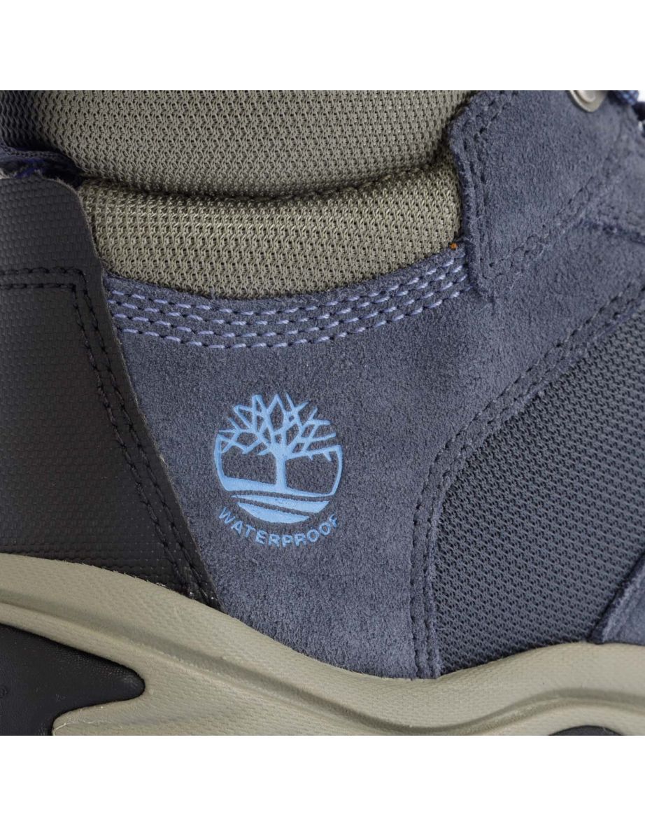 Women's Timberland White Ledge Mid Waterproof Hiking Boots in Blue - 4