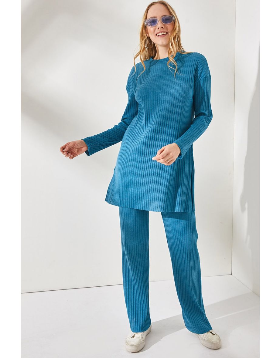 Two-Piece Set - Blue - Relaxed fit