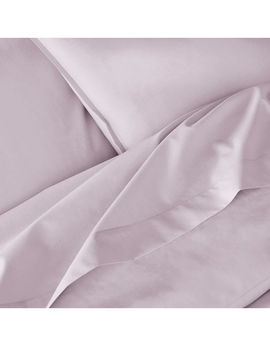 Plain 100% Organic Cotton Percale 200 Thread Count Bolster Pillowcase - 2