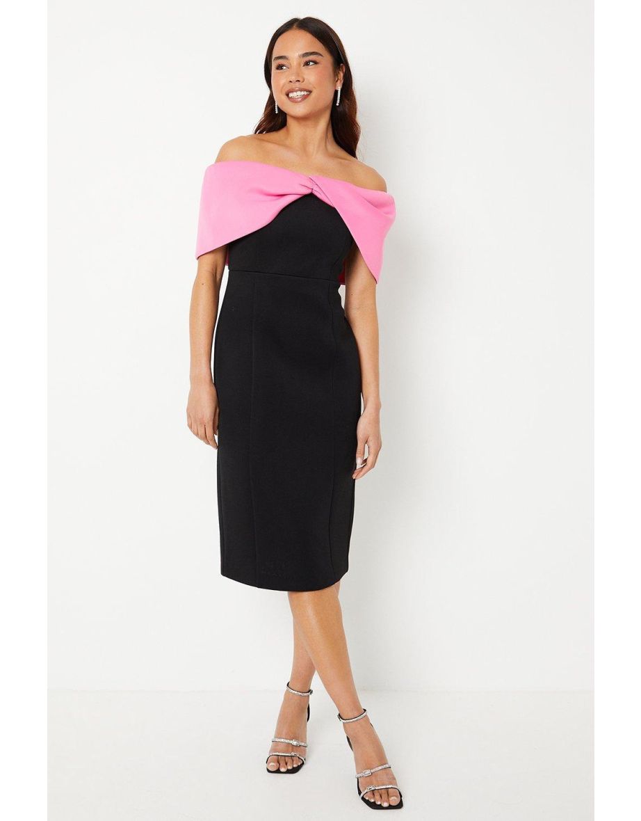 Shop Petite Bardot Scuba Midi Dress Online in Bahrain VogaCloset