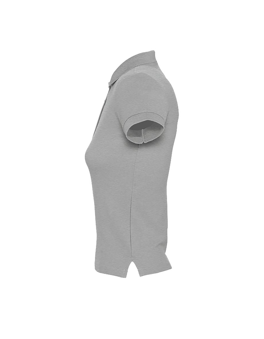 SOLS Womens/Ladies People Pique Short Sleeve Cotton Polo Shirt - Grey Marl - 3