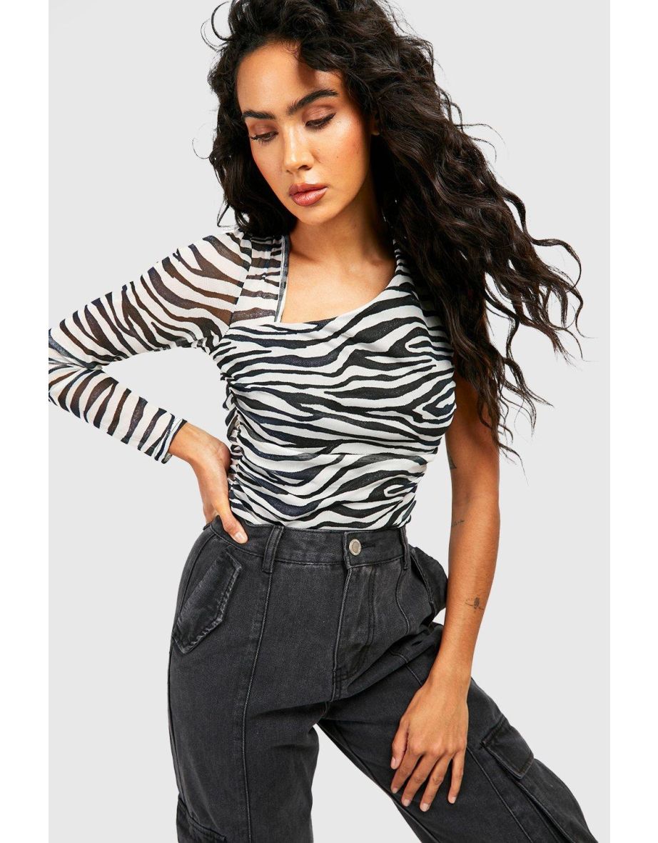 Zebra best sale mesh top