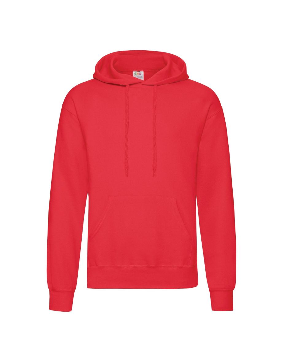 Fruit Of The Loom Adults Classic Hooded Sweatshirt - Red