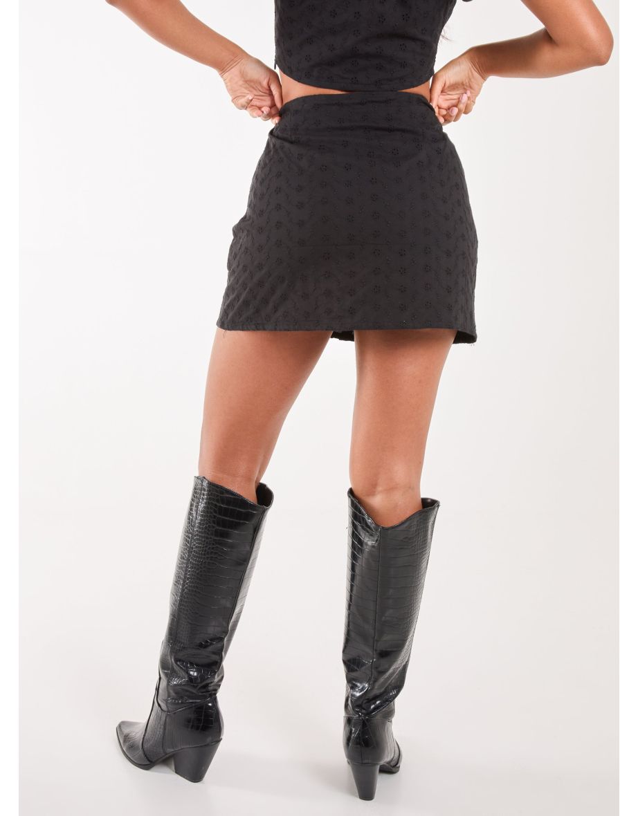 Lace Up Mini Skirt - 3