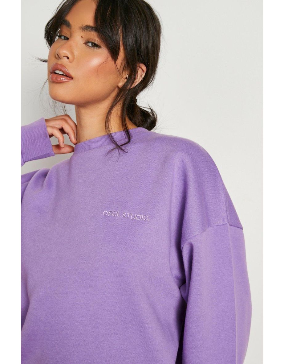 Oversized Sweater with REEL Cotton - purple
