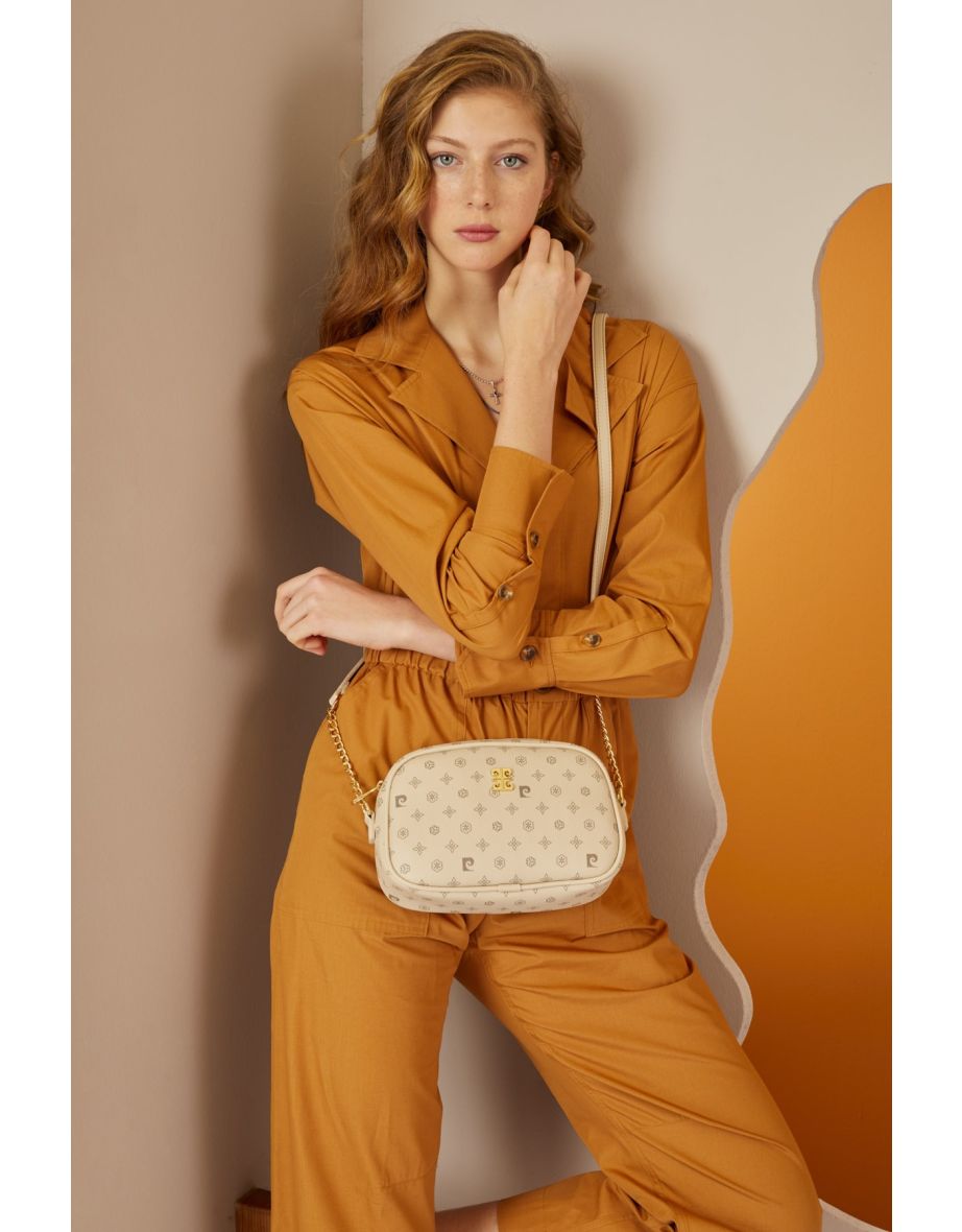 Beige Monogram Women's Shoulder Bag 05PO22Y1543