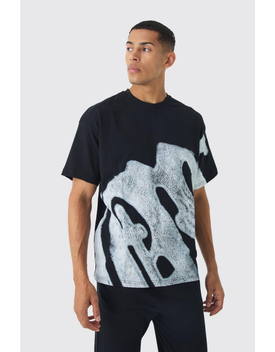 Oversized Spray Graffiti Lounge Set - 2