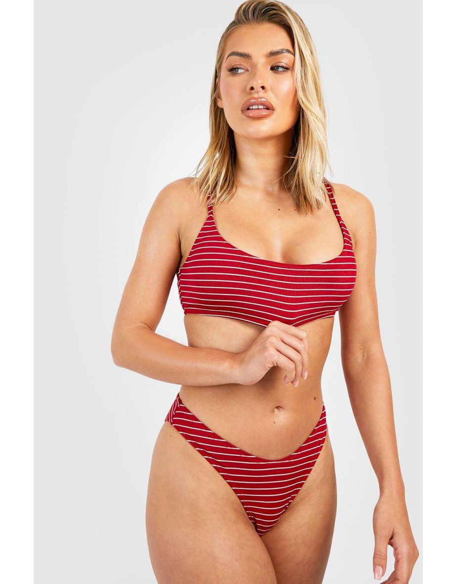 Red Scoop Bikini