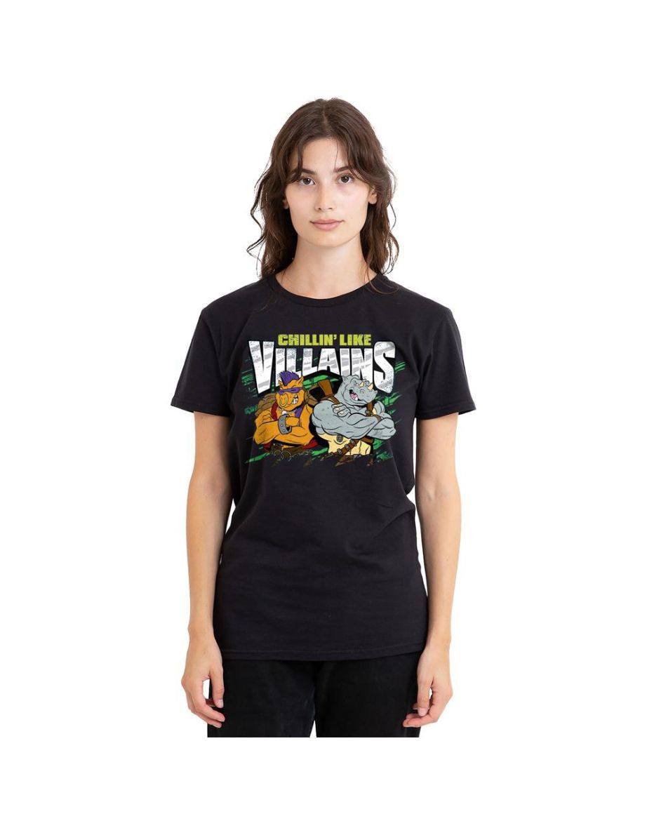 Teenage Mutant Ninja Turtles Unisex Adult Chillin Like Villains T-Shirt - Black