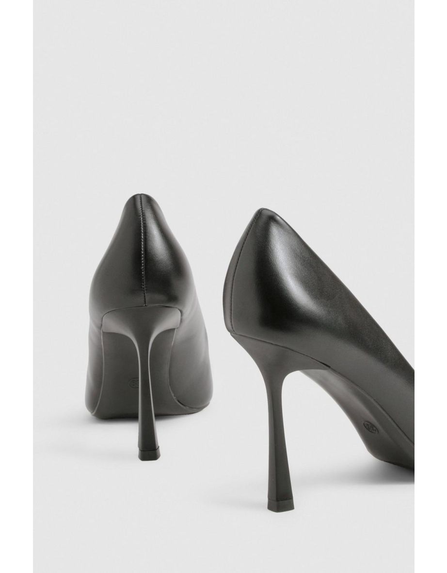 High Heeled Court Shoe - black - 3