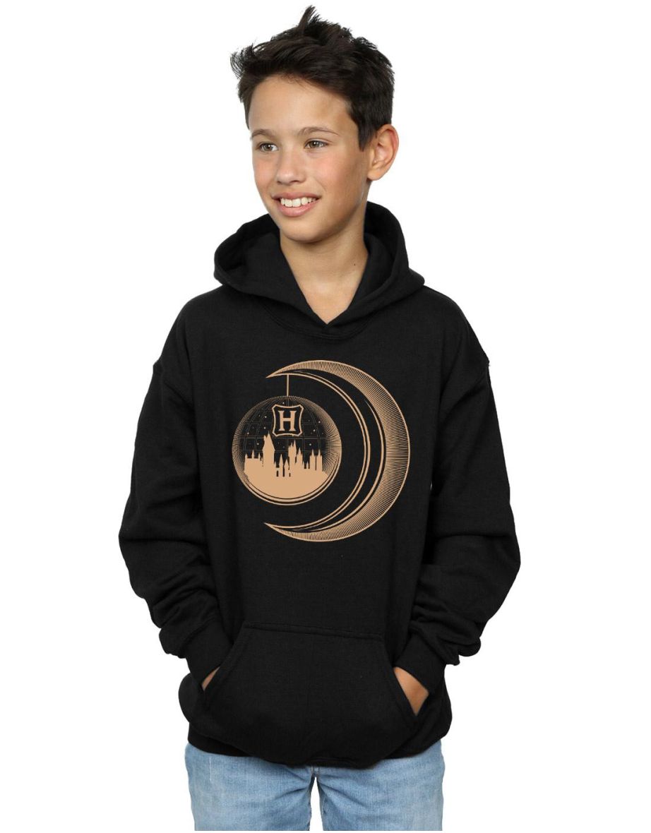 Shop Harry Potter Boys Hogwarts Moon Hoodie Black Online in Bahrain VogaCloset