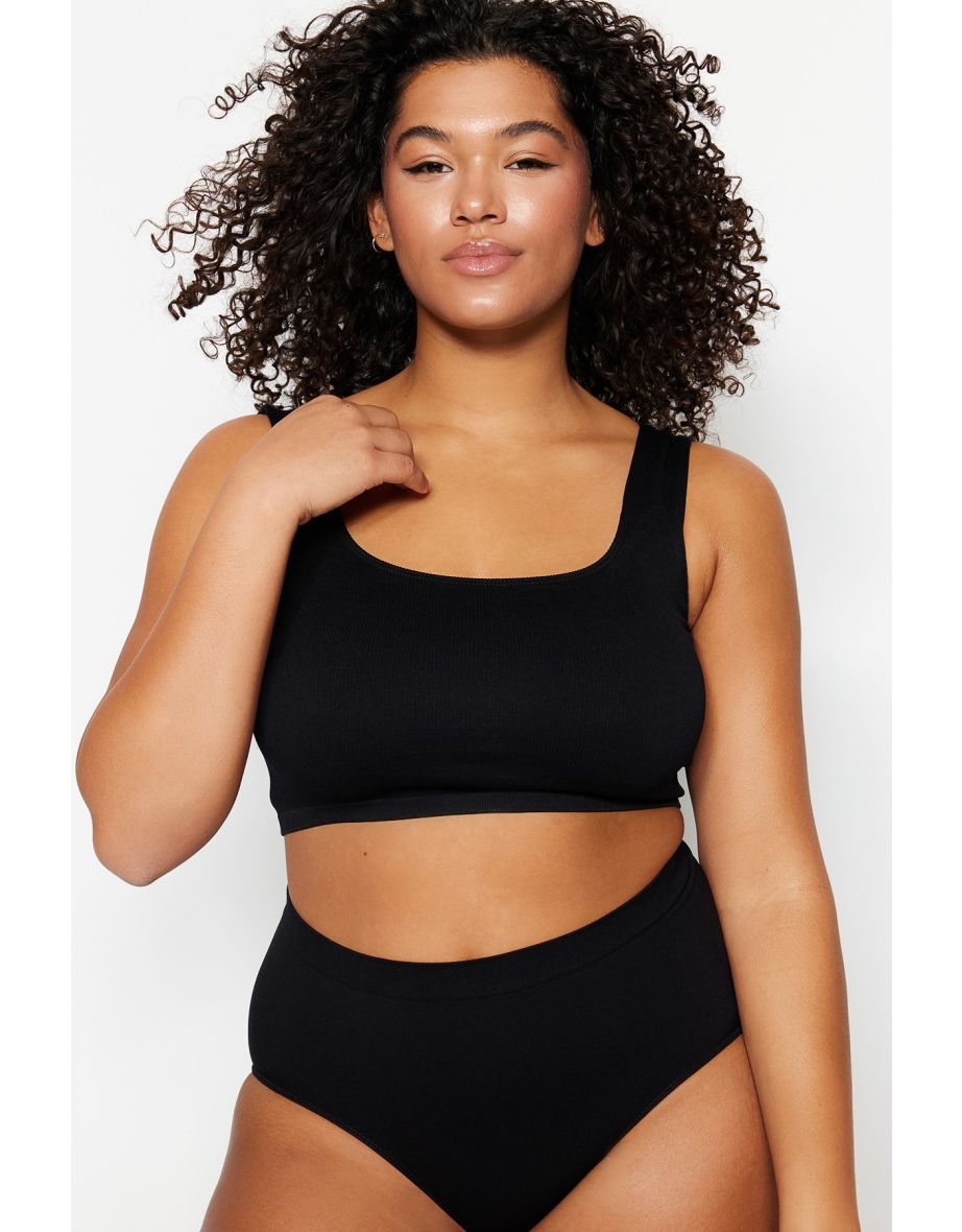 Plus Size Bra - Black - Plain