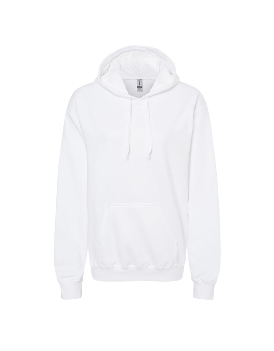 Gildan Unisex Adult Softstyle Fleece Midweight Hoodie - White