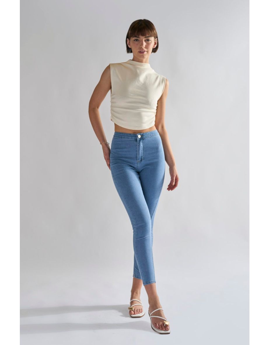 Glamorous Bleach Stonewash Skinny Jeans