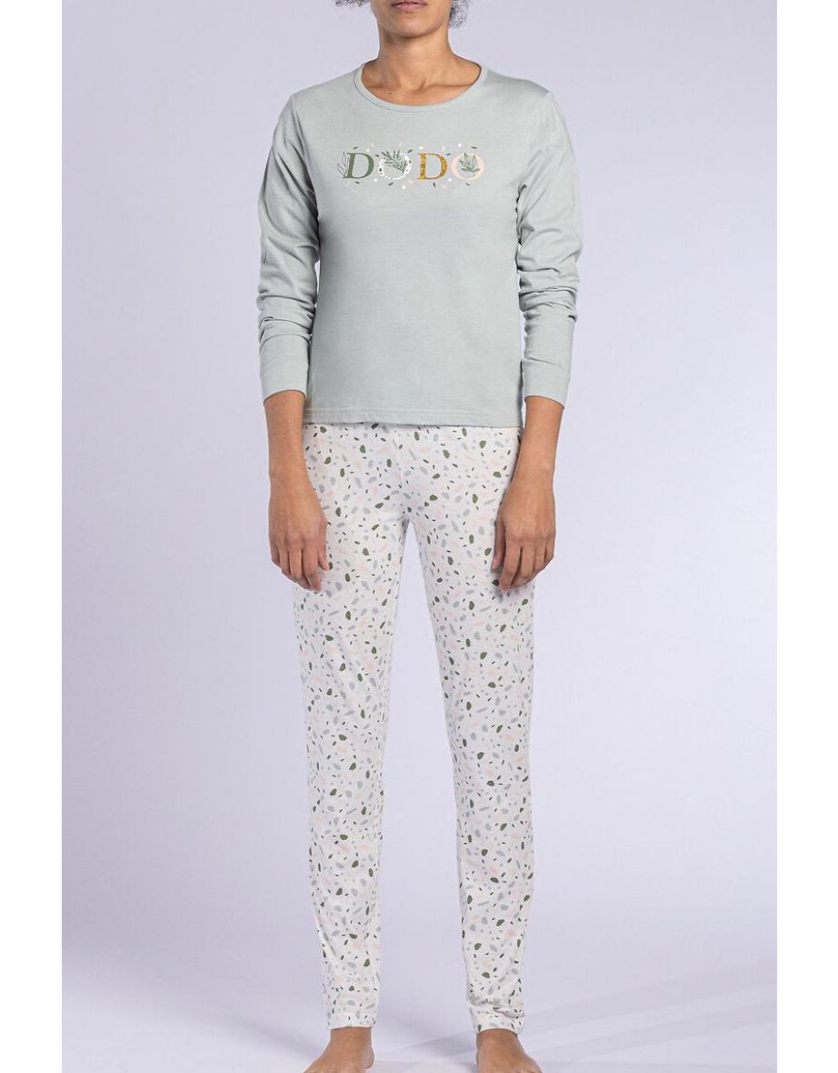 Terre Long Sleeve Pyjamas in Cotton Jersey Mix