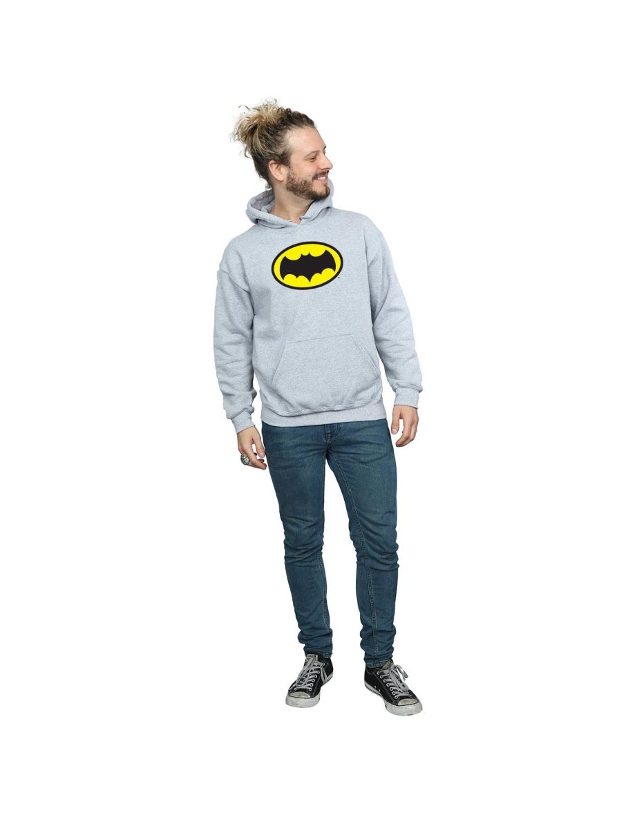 DC Comics Mens Batman TV Series Logo Hoodie - Sports Grey - 3