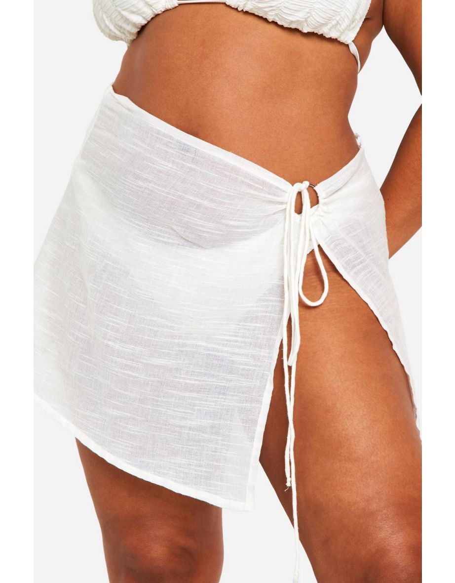 Plus Ring Detail Mini Beach Skirt - 3