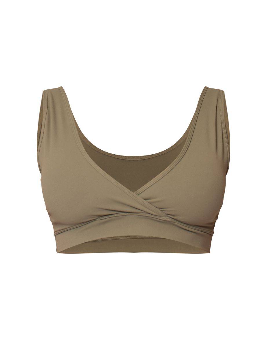 Olive Sculpt Cross Front Sports Bra - 4