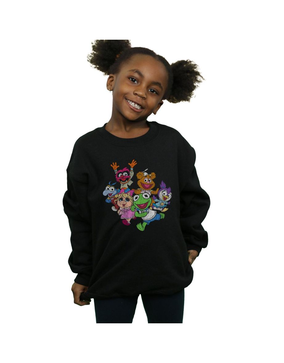 Disney Girls The Muppets Muppet Babies Colour Group Sweatshirt - Black